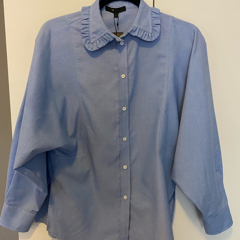 Maje Ruffled Collar Blouse - Fall 2021 - Picture 5 of 5